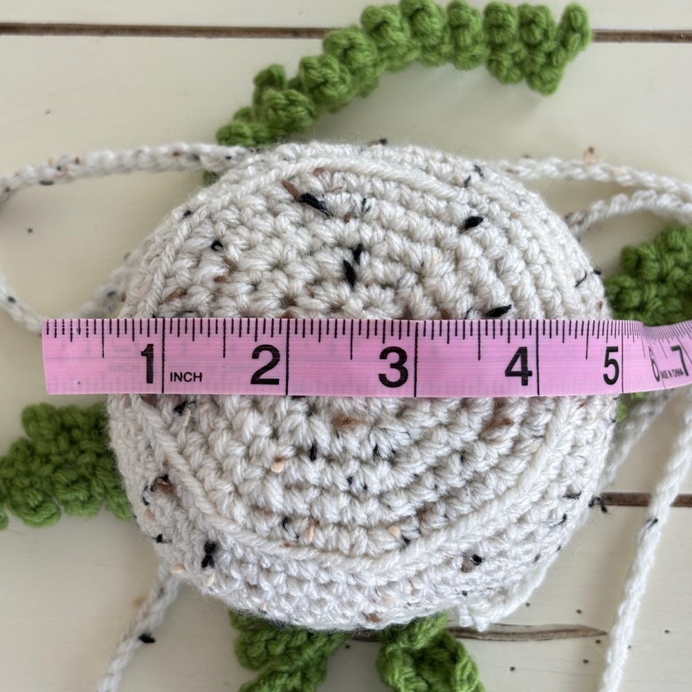 New Crochet Plant Green Hanging Fern Plant Boho Planter Home Decor - Picture 4 of 5